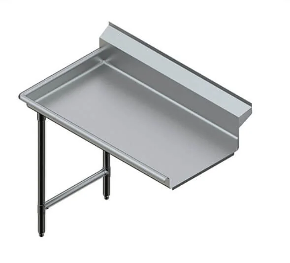 Stainless steel clean-table area for dish sorting and final handling