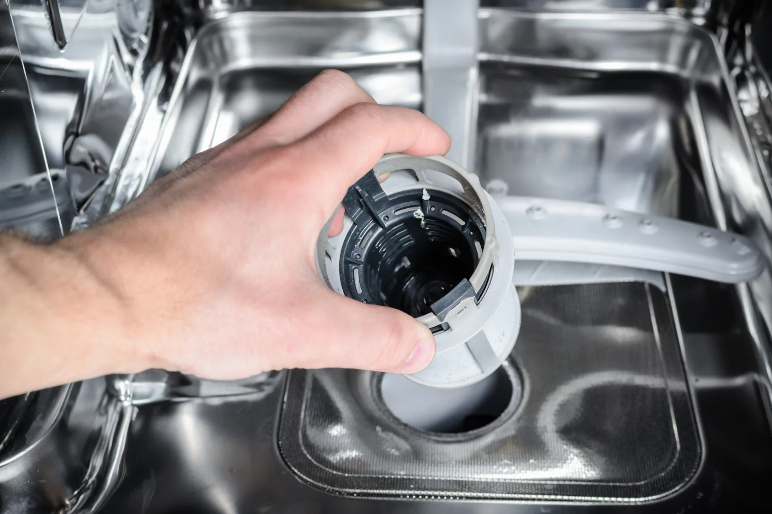 Dishwasher filters should be cleaned regularly.