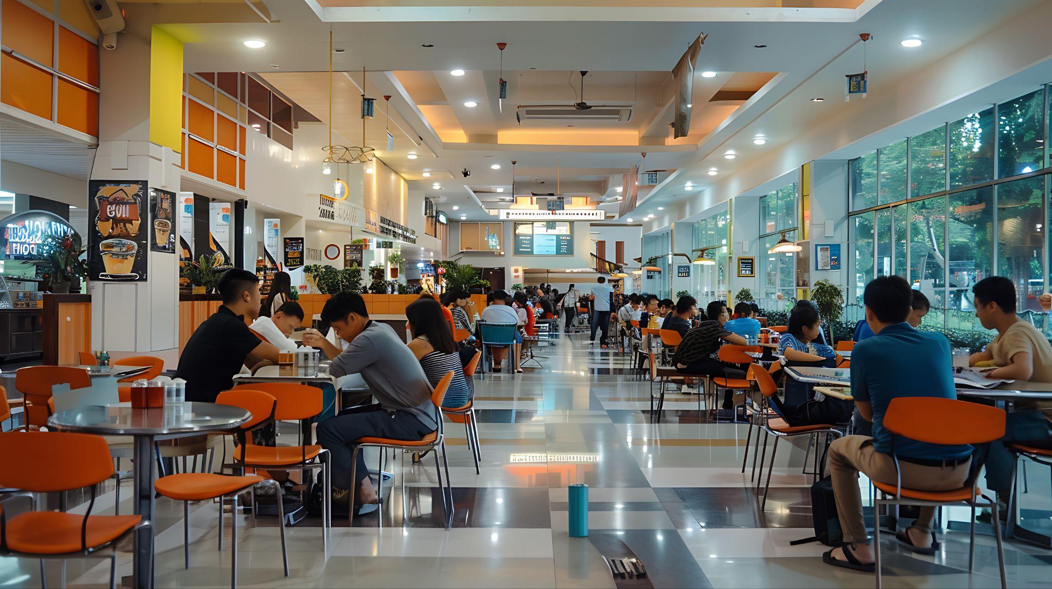 Commercial dishwashers help keep canteen operations clean and efficient, even during peak meal hours.